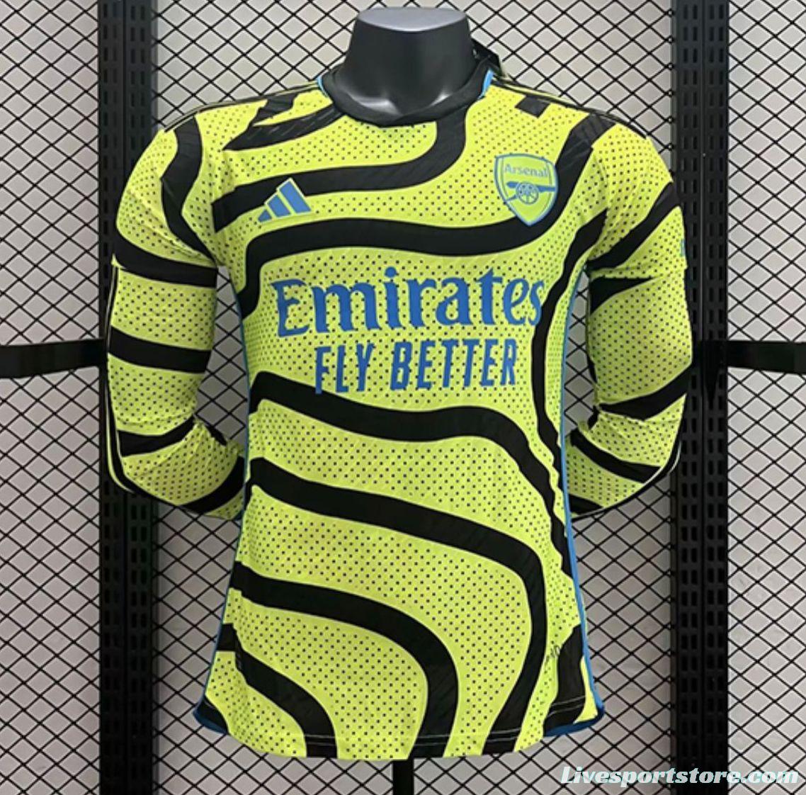 Player version 23/24 Arsenal Away Long Sleeve Jersey