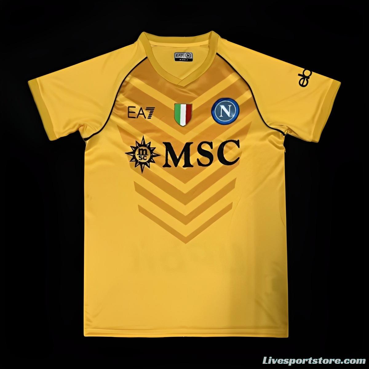 23/24 Napoli Yellow Goalkeeper Jersey