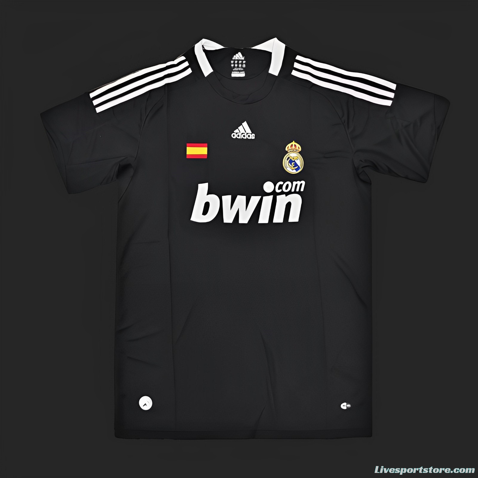 Retro 08/09 Real Madrid Third Black Jersey