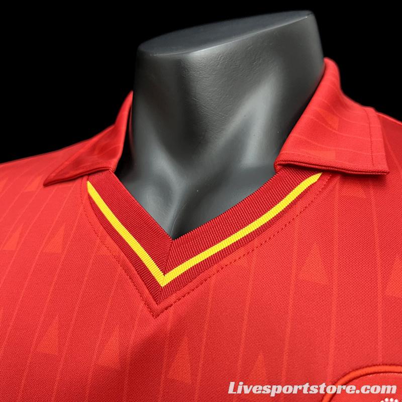 Retro 1988-91 Spain Home  Jersey