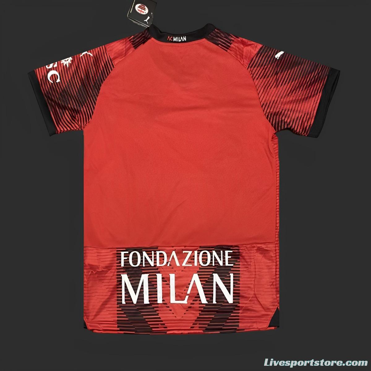 23/24 AC Milan Home Champion League Jersey