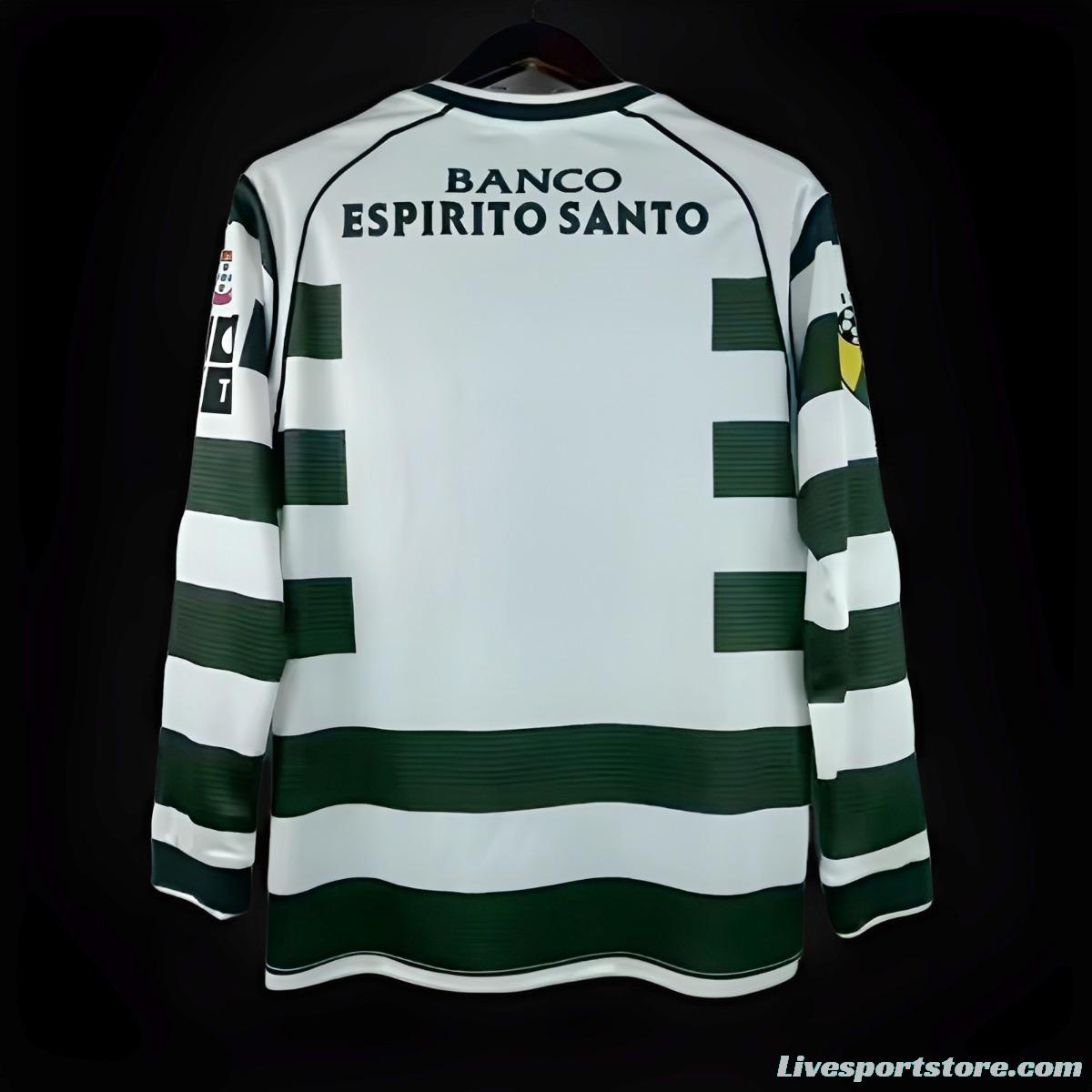 Retro 01/03 Sporting Lisbon Home Long Sleeve Jersey