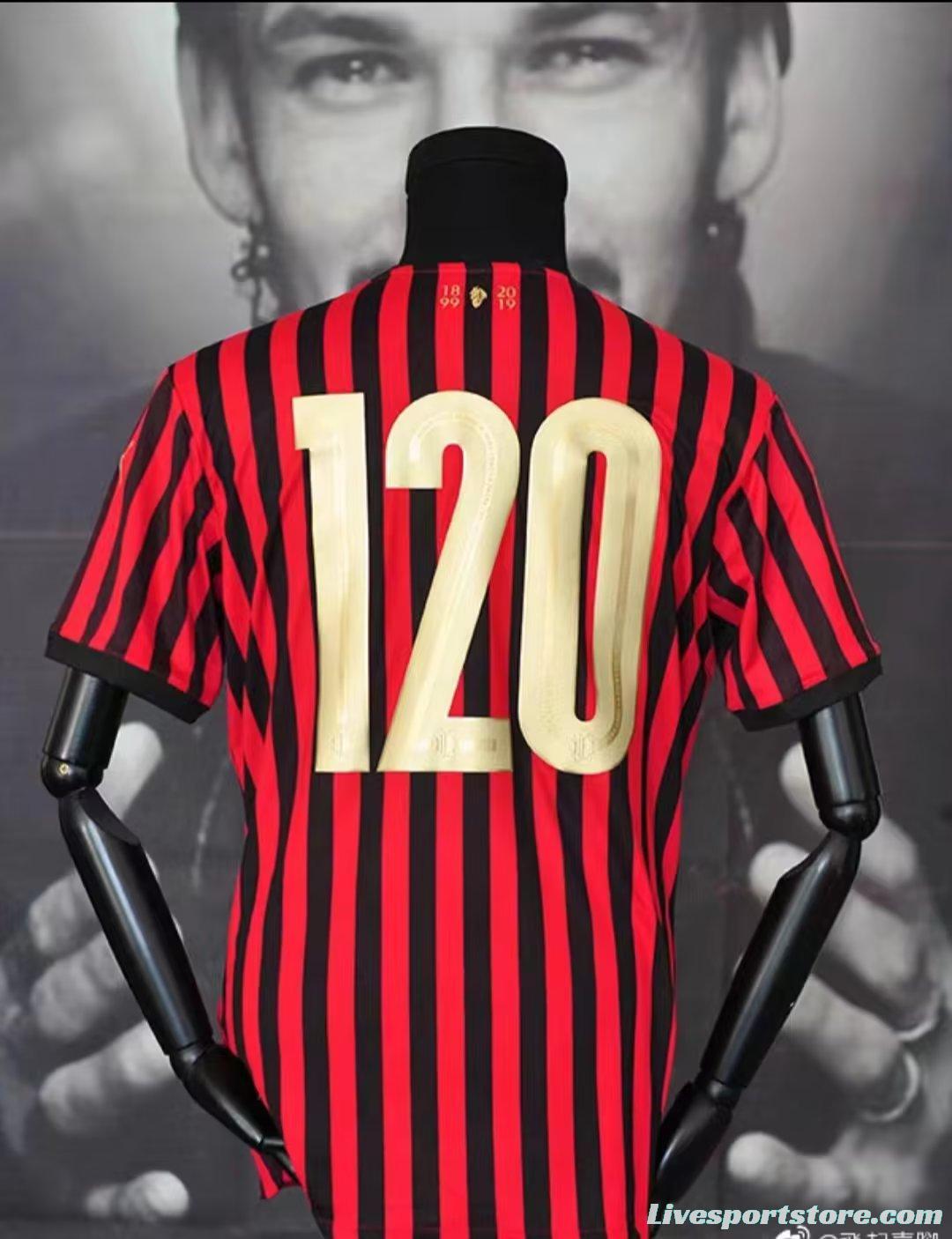 Retro 19/20 AC Milan Anniversary 120TH Home Jersey