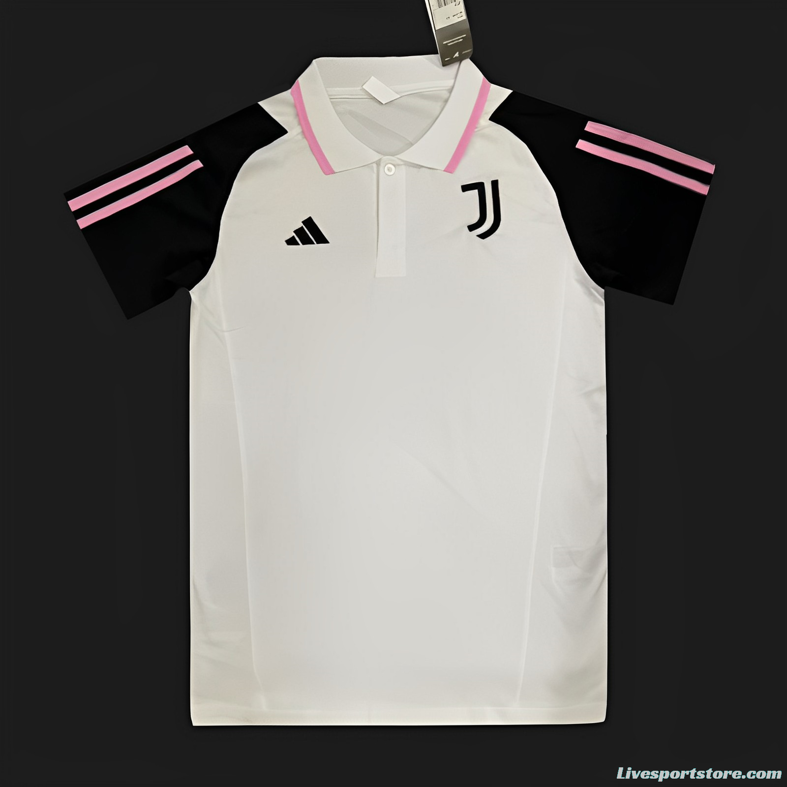 23/24 Juventus White POLO Jersey