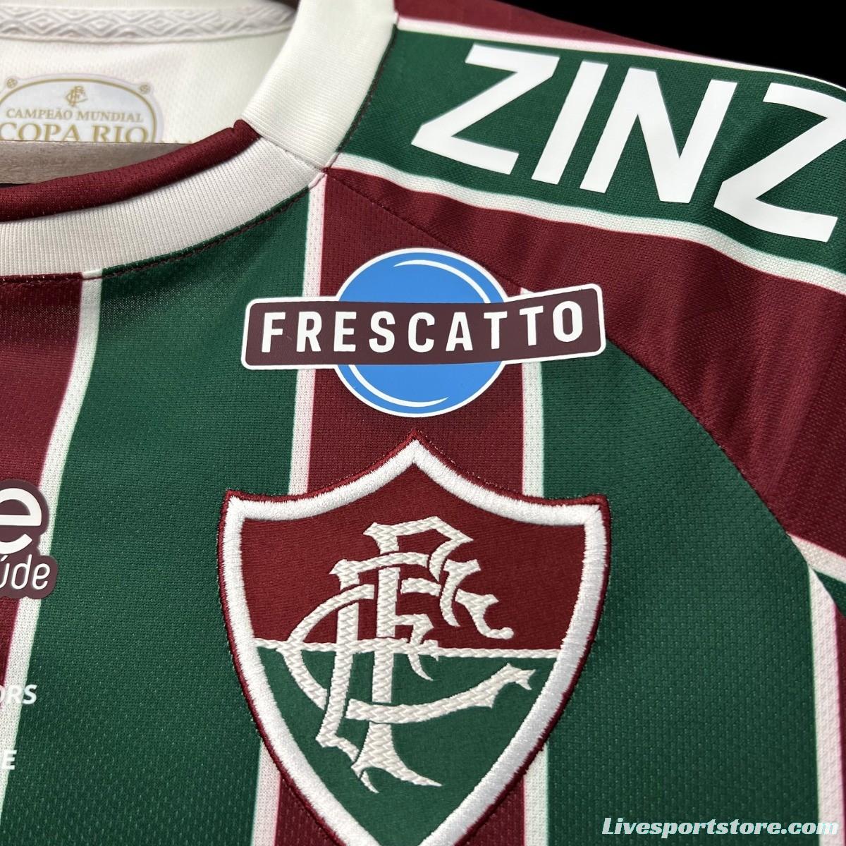 23/24 Fluminense Home Final Match Jersey With All Sponsors And Patch