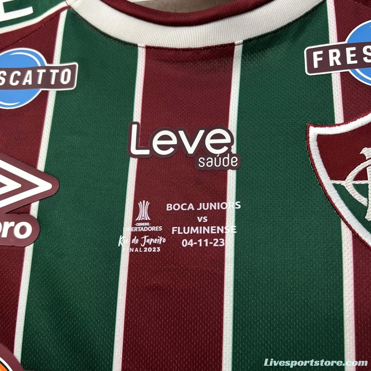 23/24 Fluminense Home Final Match Jersey With All Sponsors And Patch