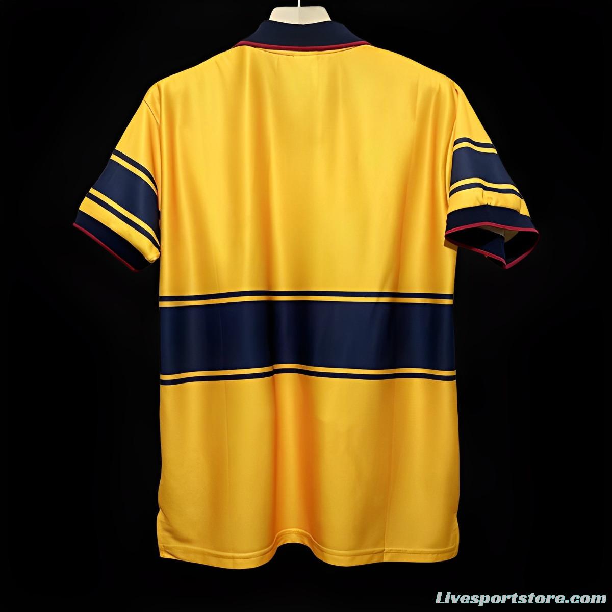 Retro 97/99 Arsenal Away Yellow Jersey