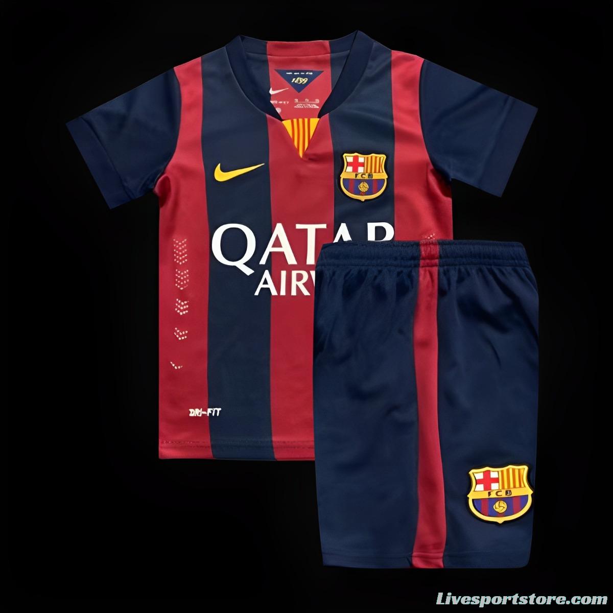 Retro 14/15 Kids Barcelona Home Jersey