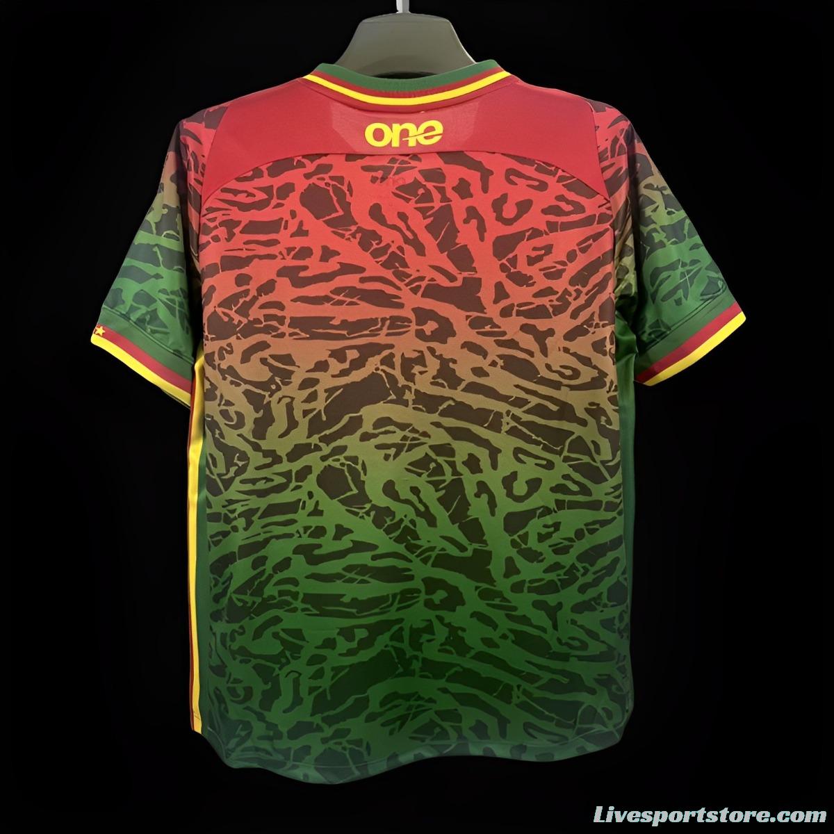 2024 cameroon Green/Red Pre-Match Training Jersey