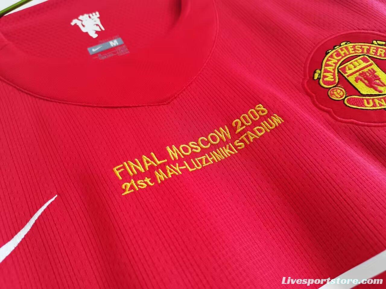 Retro Kids 07/08 Manchester United Home Jersey