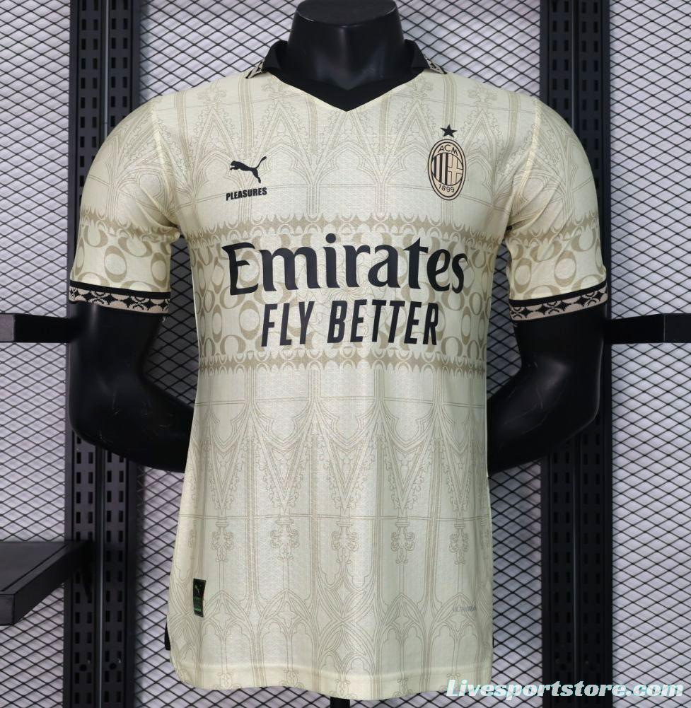 Player Version AC Milan x PLEASURES Forth White Jersey