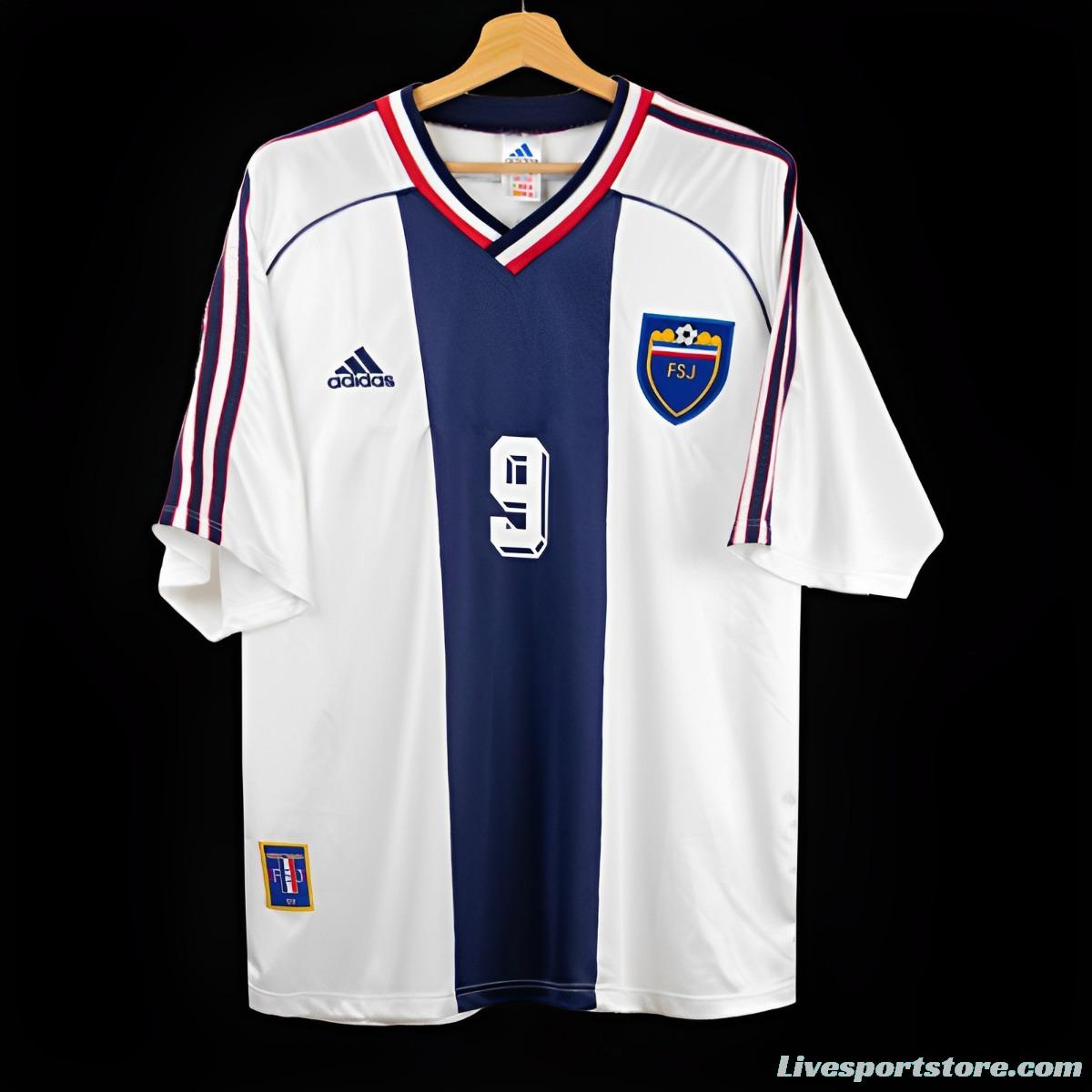 Retro 1999 Yugoslavia Away White Jersey