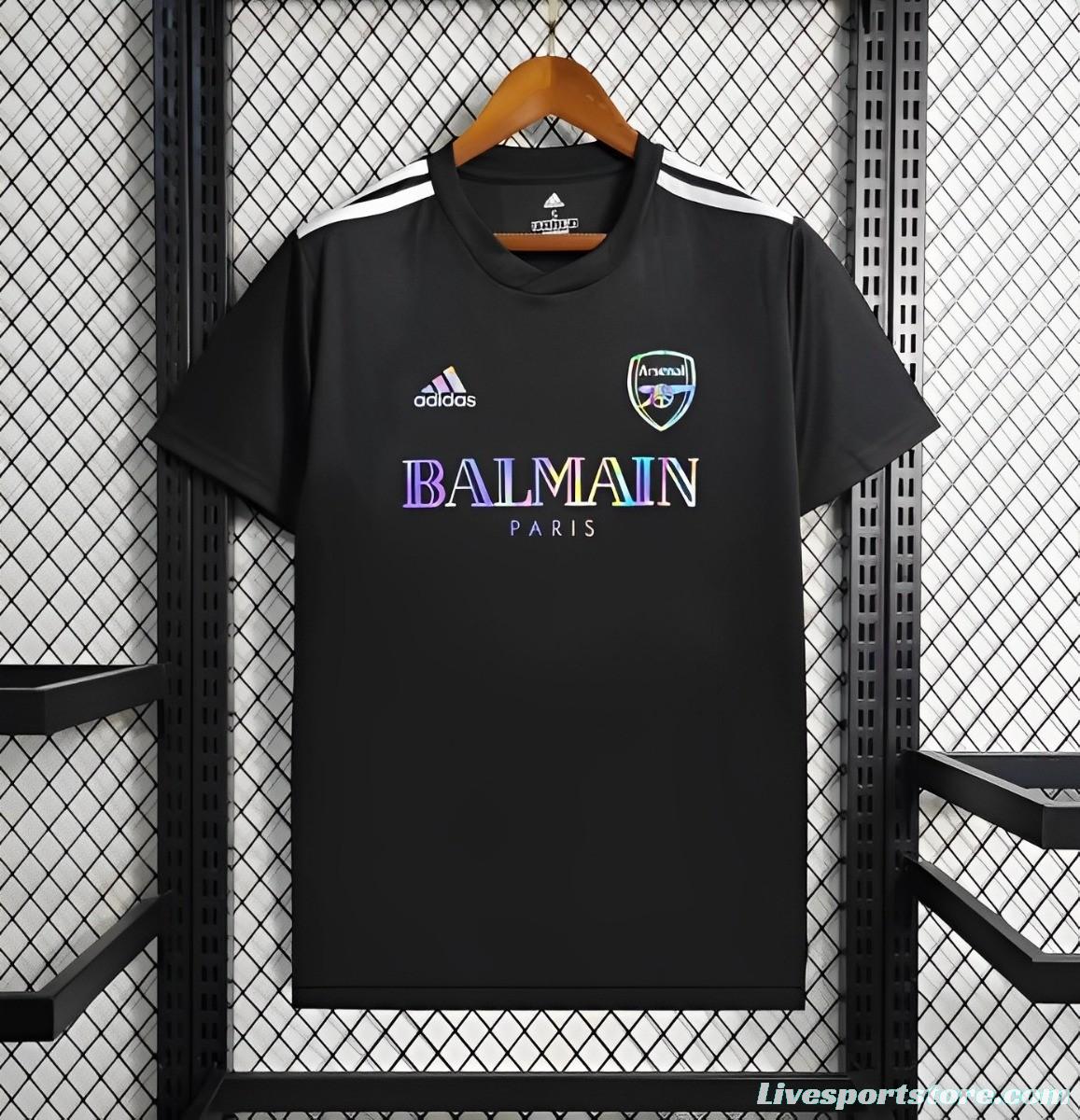 24/25 Arsenal x Balmain  Black Training Jersey