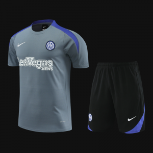 24/25 Inter Milan Grey Short Sleeve Jeresy+Shorts