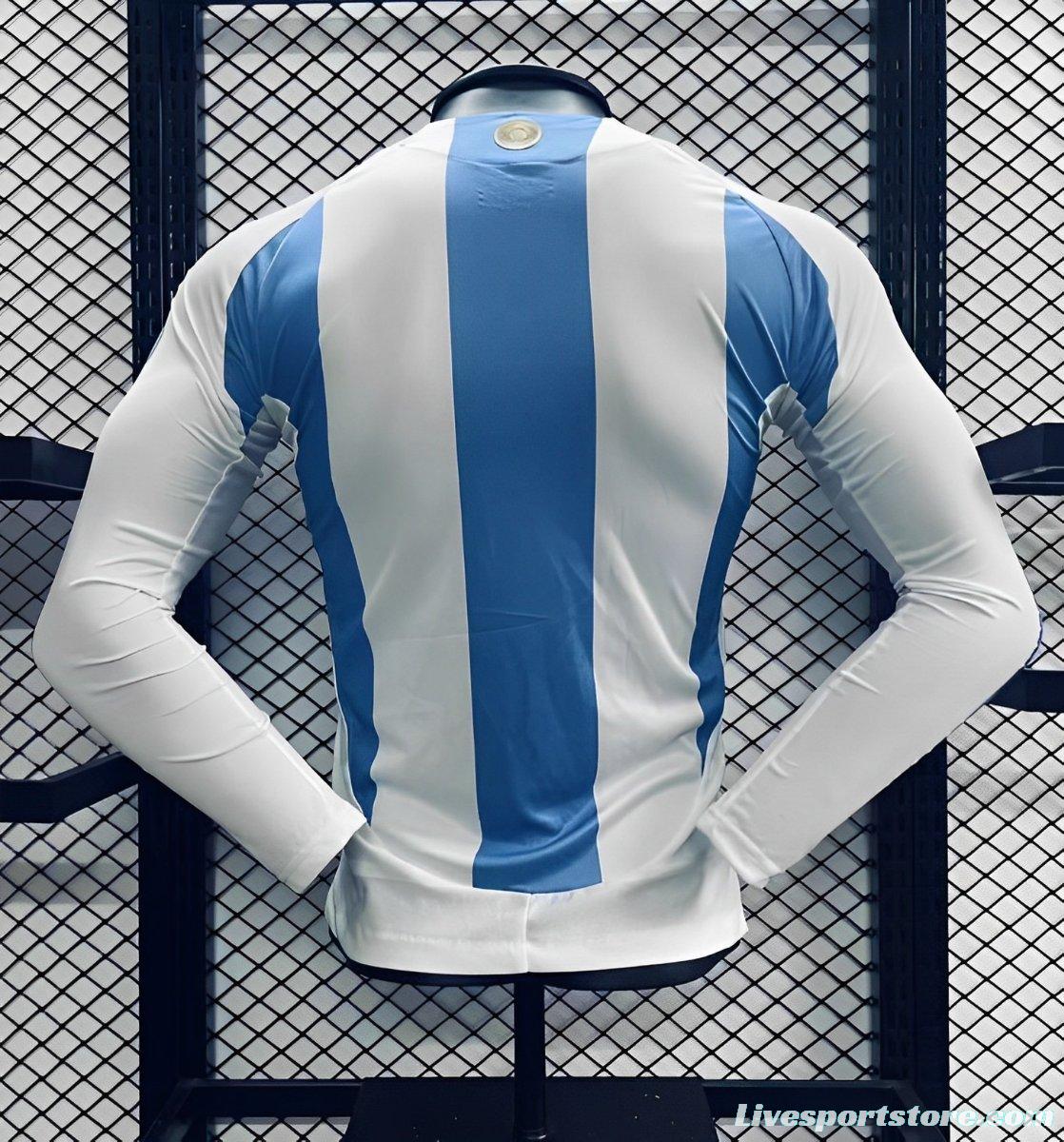 Player Version 2024 Argentina Long Sleeve Home Jersey