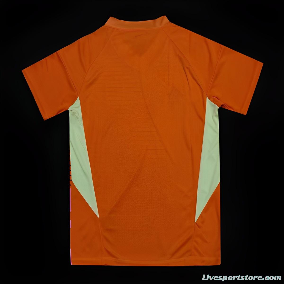 2024 Italy Orange Goalkeeper Jersey