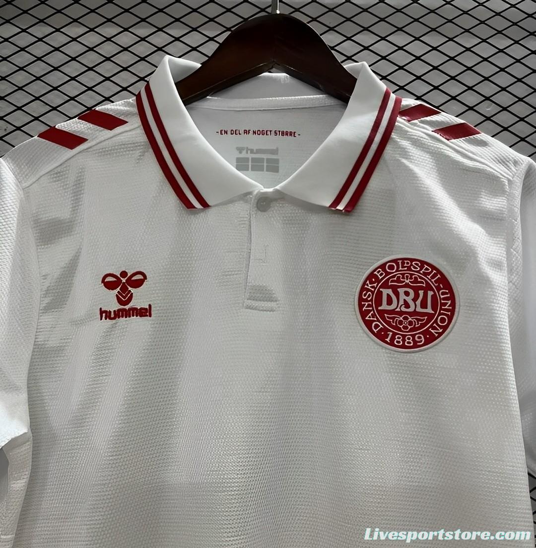 2024 Denmark Away White Jersey