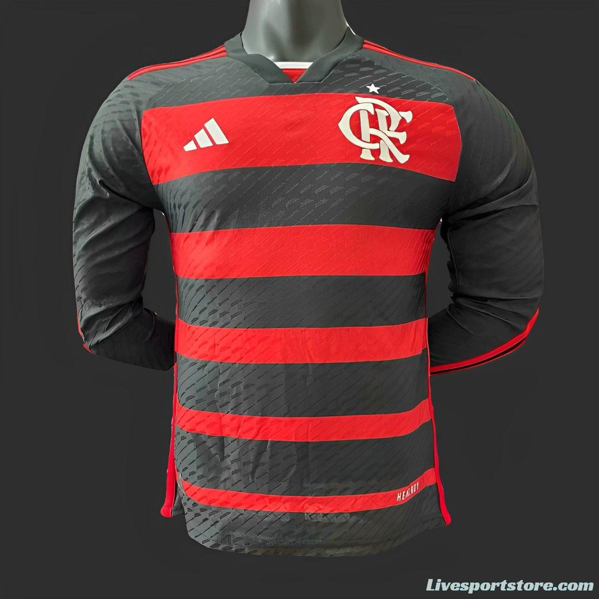 Player Version 24/25 Flamengo Home Long Sleeve Jersey