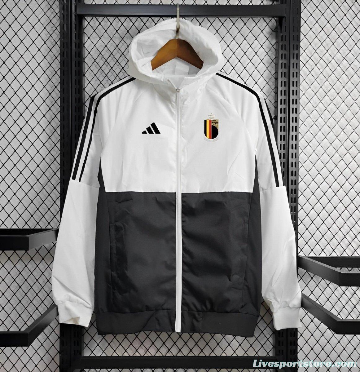 24/25 Belgium Black White Windbreaker