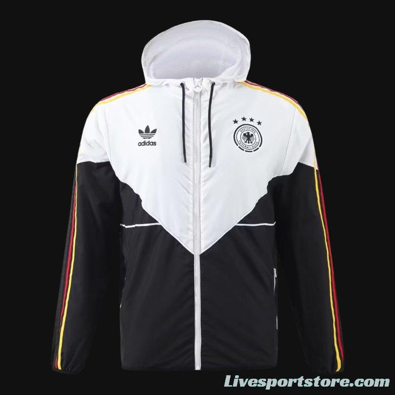 2024 Germany White/Black Windbreaker