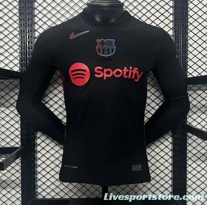 Player Version 24/25 Barcelona Away Long Sleeve Jersey