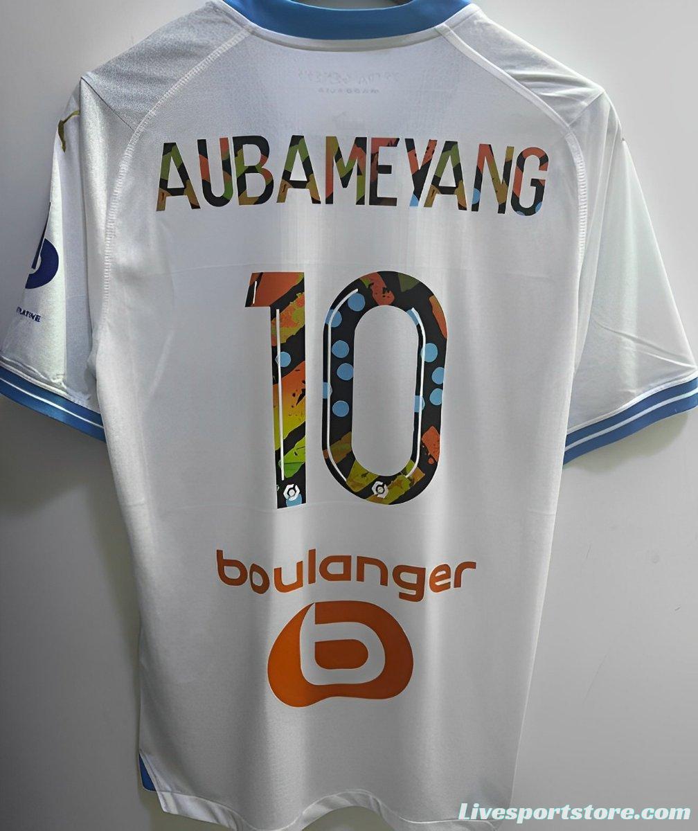 23/24 Olympique Marseille OM Africa Jersey CLAUSS AUBAMEYANG Home Jersey