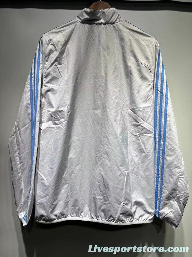 2024 Argentina White/Blue Reversible Windbreaker