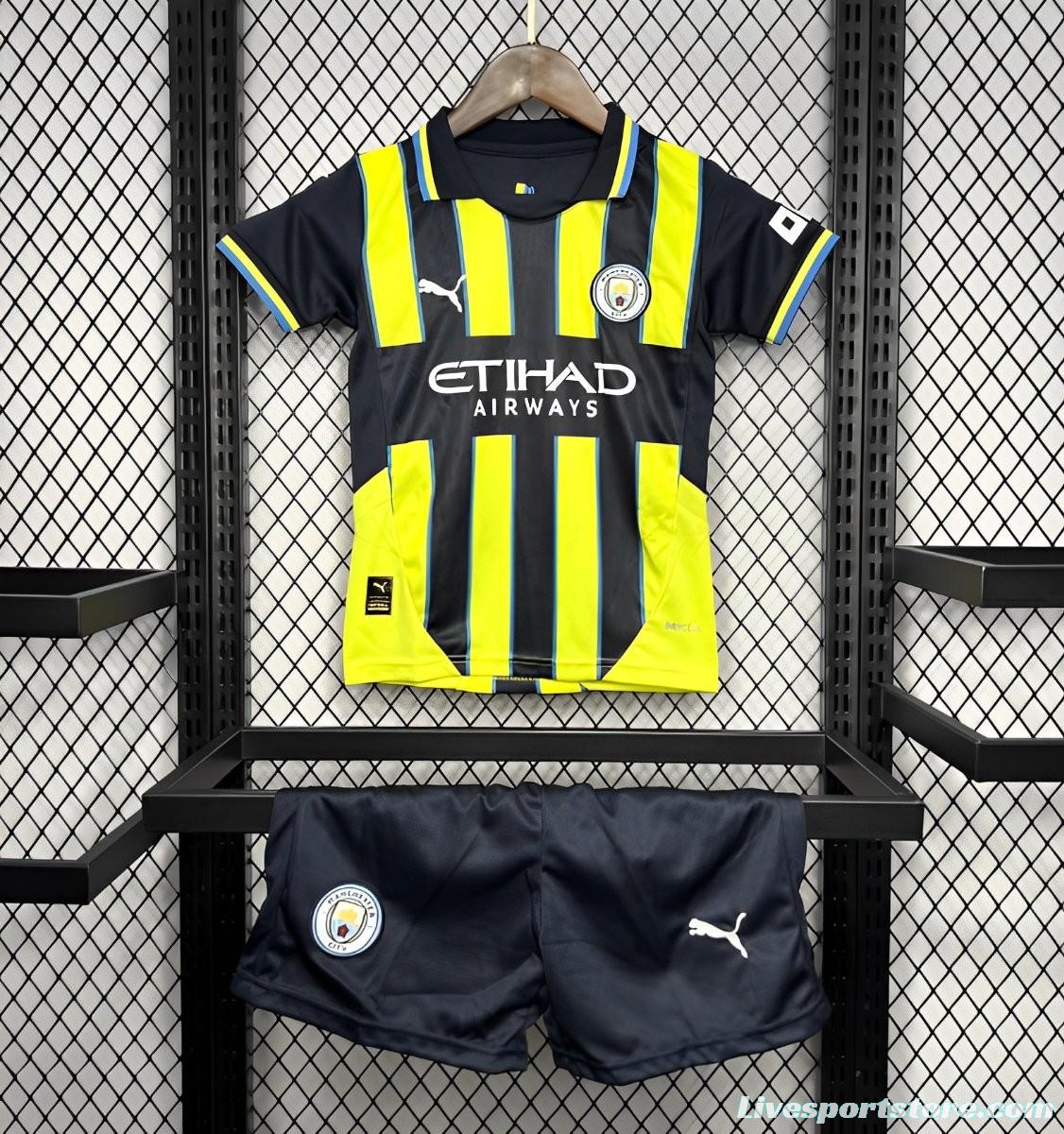 24/25 Kids Manchester City Away Jersey