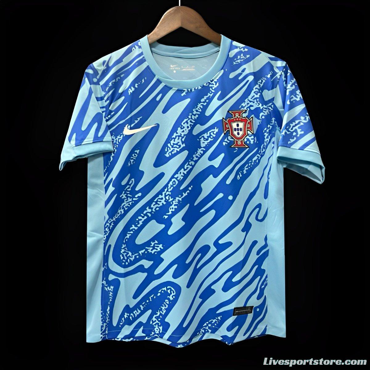 2024 Portugal Blue Pre-Match Jersey