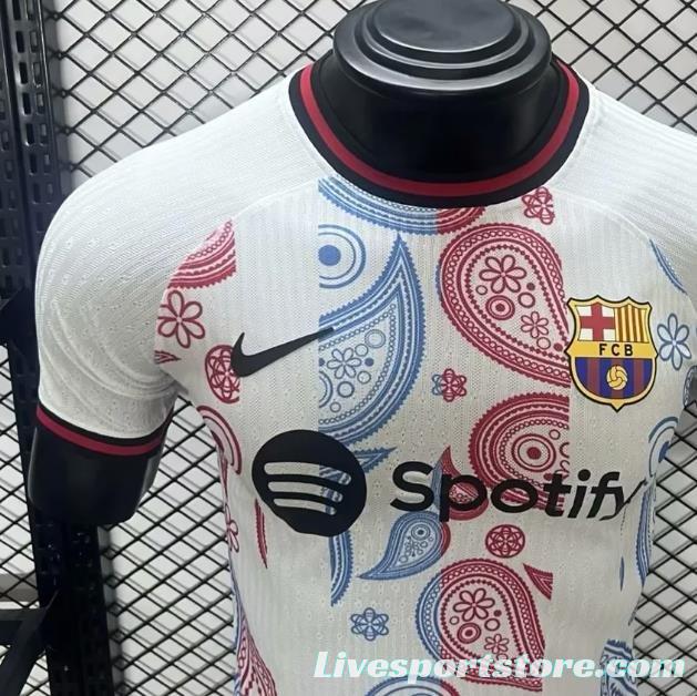 Player Version 24/25 Barcelona White Special Pattern Jersey