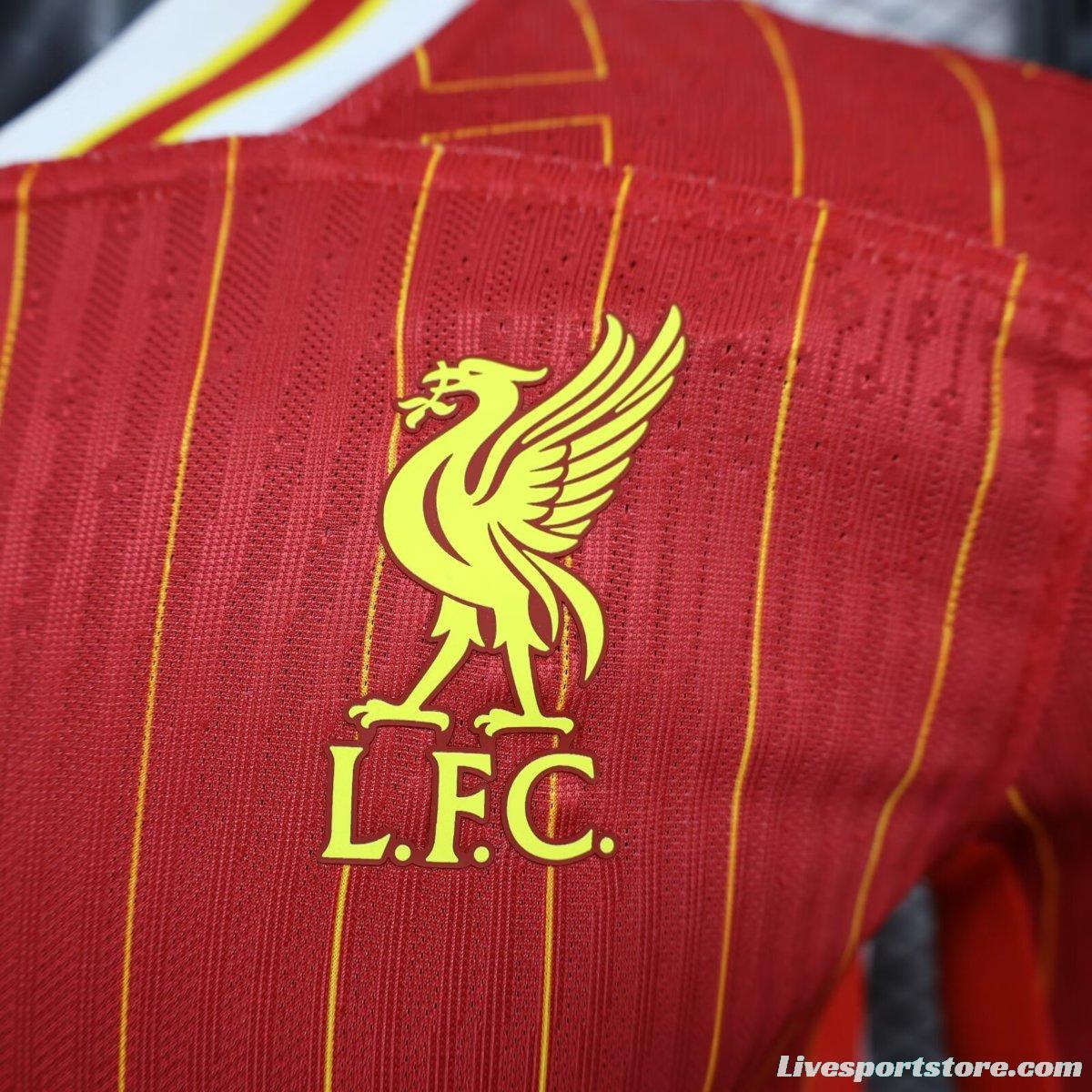 Player Version 24/25 Liverpool Home Long Sleeve Jersey