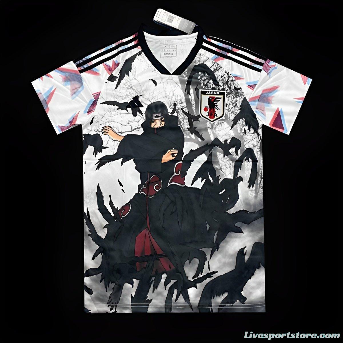 2022 Japan Away White Jersey With Itachi Uchiha Printing Jersey