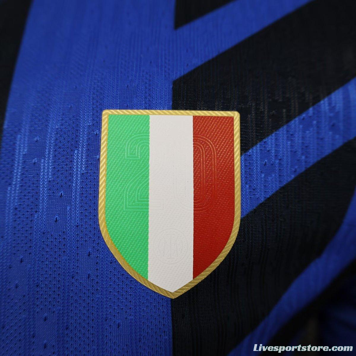 Player Version 24/25 Intern Milan Home Jersey With Scudetto Patch