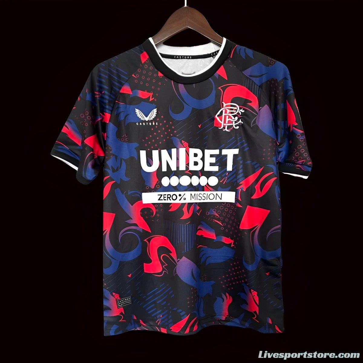 24/25 Glasgow Rangers Third Black/Red Jersey