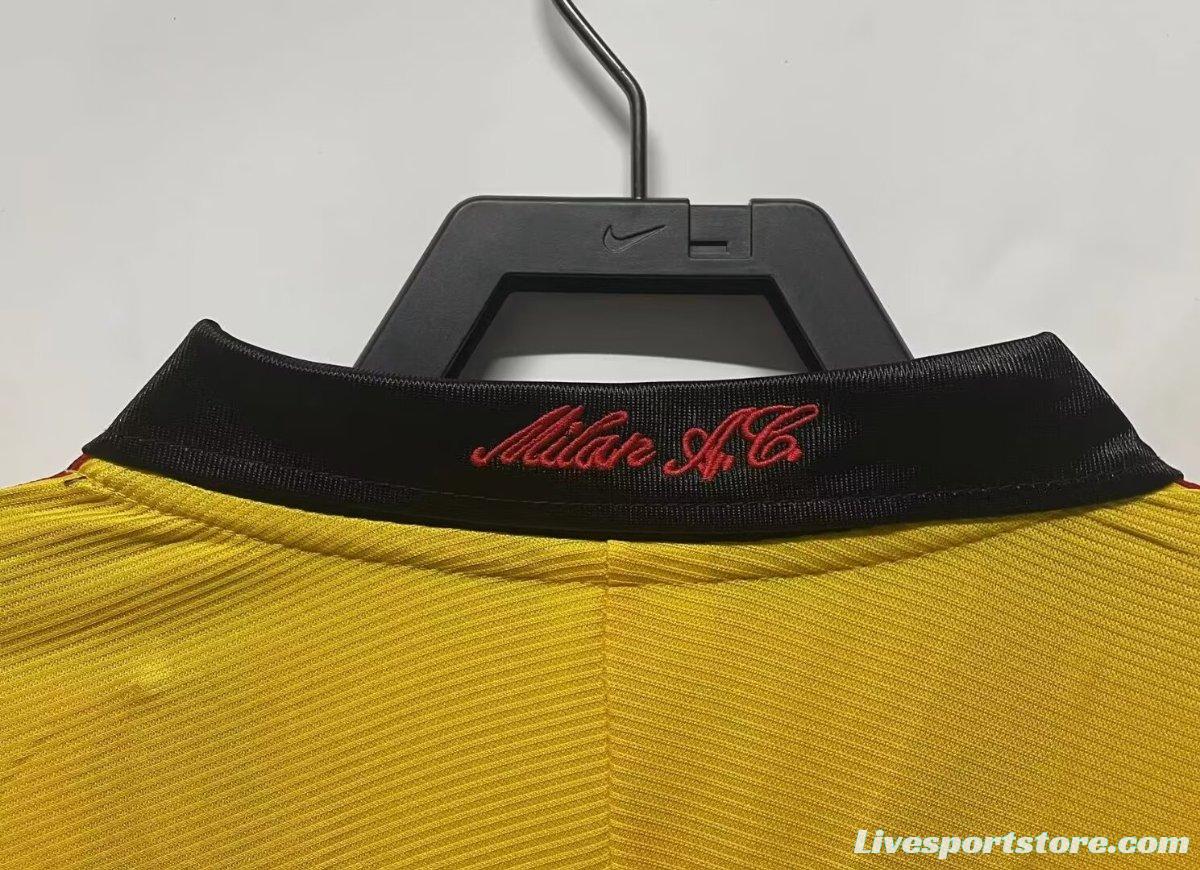 Retro 99/00 AC Milan Away Yellow Jersey