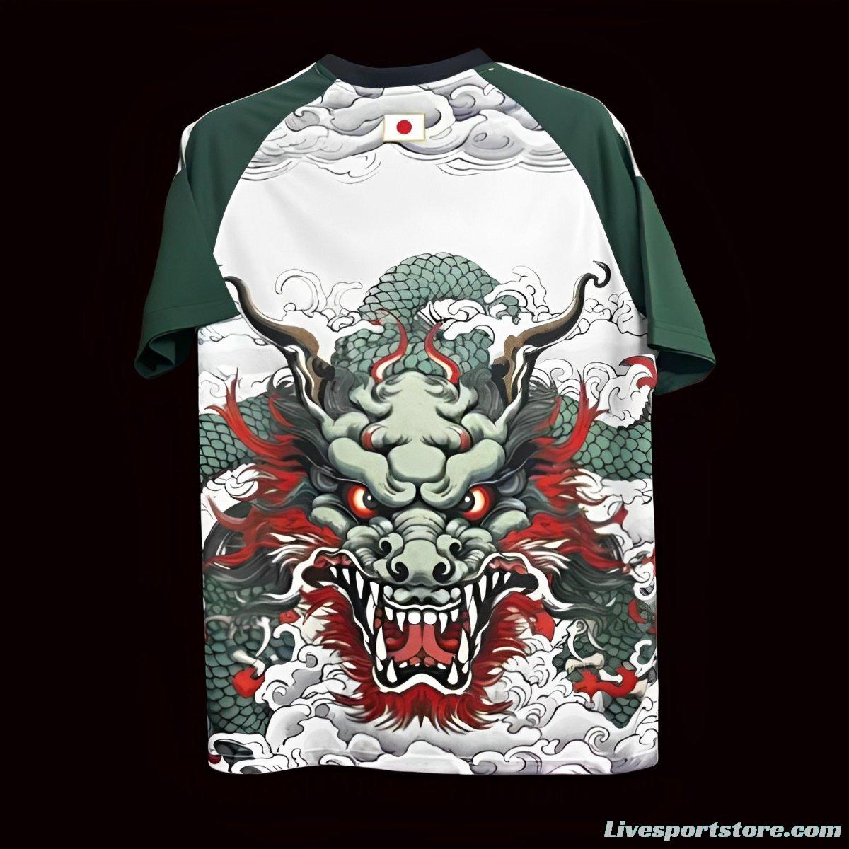 2024 Japan x Y3 Green White Dragon Special Jersey