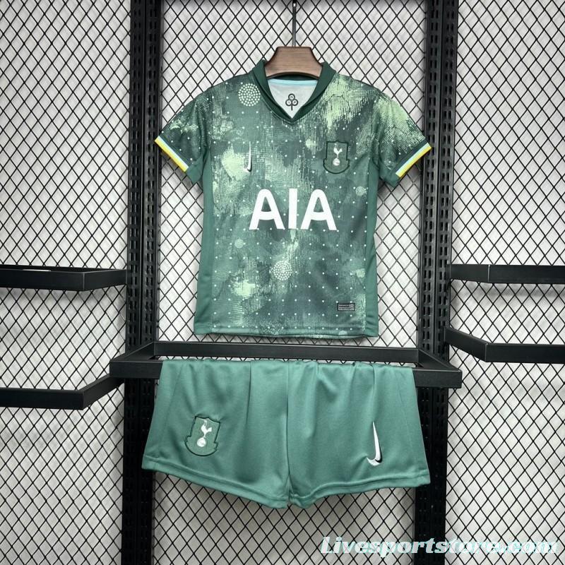 24/25 Kids  Tottenham Hotspur Third Green Jersey