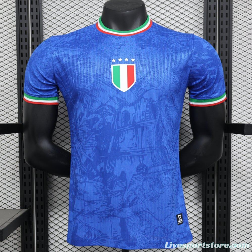 Player Version 2024 Italy Michelangelo Blue Special Training Jersey