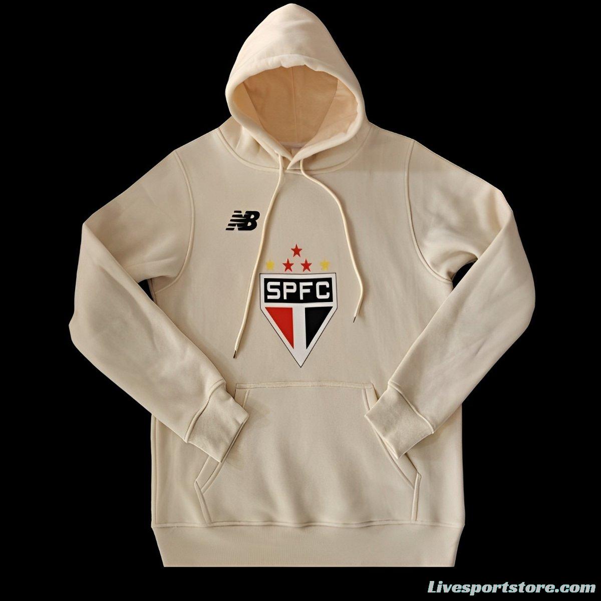 24/25 Sao Paulo Navy/Red/Black/Beige/Grey Hoodie WIth Black Badge